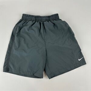 Nike Dri Fit Athletic Shorts Boys Large Gray Elastic Waist